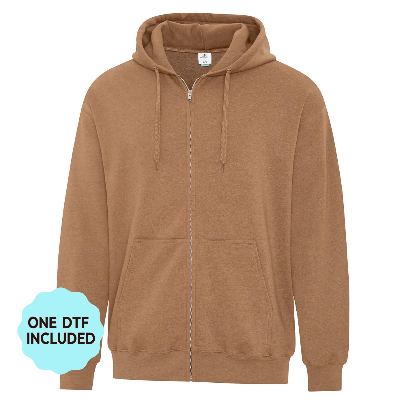 ATC 6600 EARTH WASH TOURBILLON FLEECE FULL ZIP HOODIE