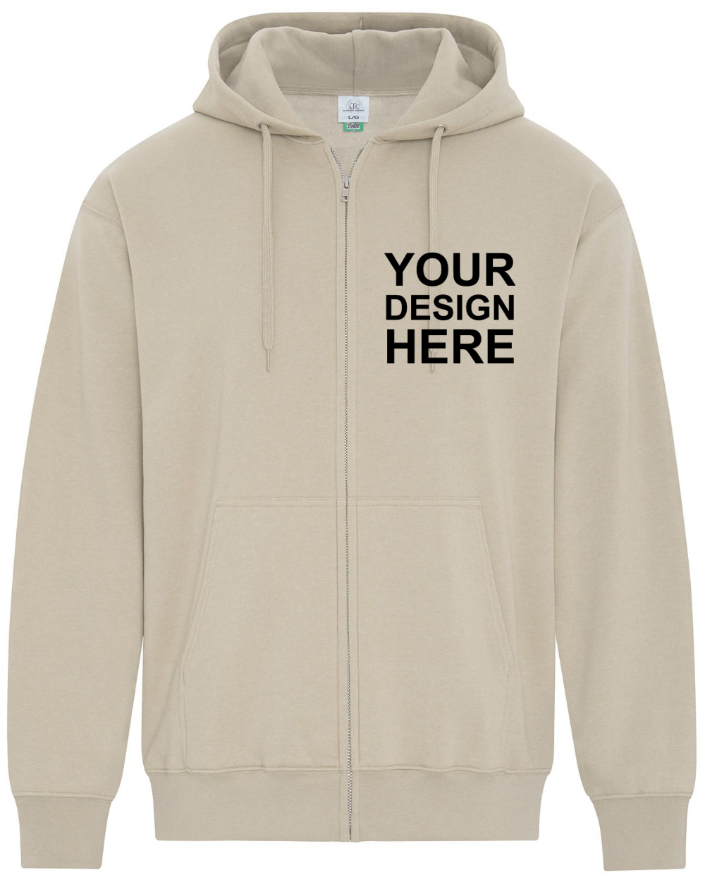 ATC 6600 EARTH WASH TOURBILLON FLEECE FULL ZIP HOODIE